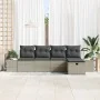 Juego de Sofá de Jardín de 5 Piezas con Cojines Gris Claro Poliratán by , Outdoor sofas - Ref: Foro24-3360693, Price: 379,96 ...