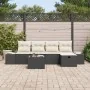 Conjunto de Sofá de Jardín de 6 Piezas con Cojines de Ratán Negro | Foro24.es | Tu tienda online para hogar, jardín y más Foro24.es