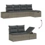 Conjunto de Sofá de Jardín de 6 Piezas con Cojines Gris Ratán de PE de , Sofás de exterior - Ref: Foro24-3360700, Precio: 406...
