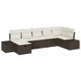 Juego de Sofá de Jardín de 7 Piezas con Cojines Marrón Ratán Sintético by , Outdoor sofas - Ref: Foro24-3360729, Price: 484,8...