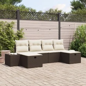 Set de Sofás de Jardín de 6 Piezas con Cojines