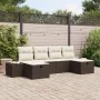 Set de Sofás de Jardín de 6 Piezas con Cojines Marrón Poliratán by , Outdoor sofas - Ref: Foro24-3360749, Price: 409,66 €, Di...