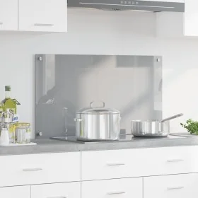 Luz de Salpicadero de Cocina Gris Claro 90x50x0.6 cm Vidrio Templado by , Kitchen tools and utensils - Ref: Foro24-42001233, ...