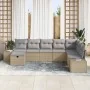 Juego de Sofás de Jardín de 8 Piezas con Cojines Beige de Polirratán by , Outdoor sofas - Ref: Foro24-3360761, Price: 538,86 ...