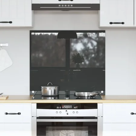 Respaldo de Cocina Gris Oscuro 70x60x0,6 cm Vidrio Templado de , Herramientas y utensilios de cocina - Ref: Foro24-42001240, ...