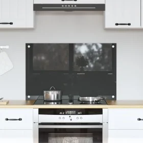 vidaxl Salpicadero de Cocina Gris Oscuro