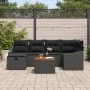 Conjunto de Sofás de Jardín Conjunto de 7 Negro de , Sofás de exterior - Ref: Foro24-3360901, Precio: 450,65 €, Descuento: -5%%