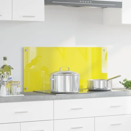 Fondo de cocina Amarillo 90x40x0.6 cm de vidrio templado by , Kitchen tools and utensils - Ref: Foro24-42001256, Price: 29,27...
