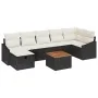 Conjunto de Sofá de Jardín de 8 Piezas con Cojines Negros de Poliratán de , Sofás de exterior - Ref: Foro24-3360904, Precio: ...