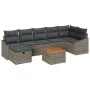 Juego de Sofás de Jardín de 8 Piezas con Cojines Gris de Poliratán by , Outdoor sofas - Ref: Foro24-3360905, Price: 506,87 €,...