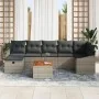 Juego de Sofás de Jardín de 8 Piezas con Cojines Gris de Poliratán by , Outdoor sofas - Ref: Foro24-3360905, Price: 506,87 €,...