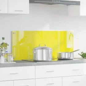 Fondo de cocina Amarillo 100x40x0.6 cm Vidrio