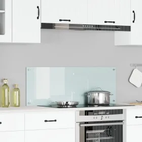 Mesa de Cocina Blanca 110x40x0,6 cm de Vidrio Templado de , Herramientas y utensilios de cocina - Ref: Foro24-42001286, Preci...