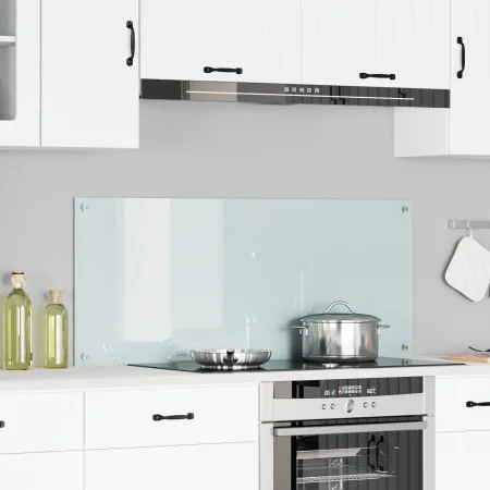 Base para cocina Blanca 120x50x0,6 cm de vidrio templado de , Herramientas y utensilios de cocina - Ref: Foro24-42001290, Pre...