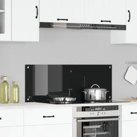 Fondo de cocina Negro 110x40x0,6 cm de vidrio