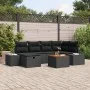 Juego de Sofás de Jardín 7 Piezas Negro Poliratán | Foro24.es | Tu tienda online para hogar, jardín y más Foro24.es