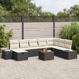 Comprar Conjunto de sofá de jardín 9 Piezas Negro
