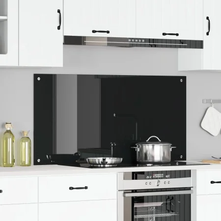 Espaldera de cocina negra 120x60x0,6 cm de vidrio templado by , Kitchen tools and utensils - Ref: Foro24-42001303, Price: 52,...