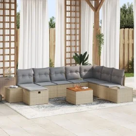 Juego de Sofá de Jardín Set de 9 Beige Poliratán de , Sofás de exterior - Ref: Foro24-3360941, Precio: 582,82 €, Descuento: -5%%