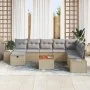 Juego de Sofá de Jardín Set de 9 Beige Poliratán by , Outdoor sofas - Ref: Foro24-3360941, Price: 582,82 €, Discount: -5%%