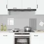 VidaXL Luz de Salpicadero de Cocina Gris Claro 120x50x0,6 cm Vidrio Templado by , Kitchen tools and utensils - Ref: Foro24-42...