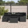 Juego de Sofás de Jardín de 7 Piezas con Cojines Negro Poliratán de , Sofás de exterior - Ref: Foro24-3361172, Precio: 510,83...