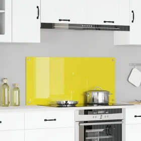 Respaldo de Cocina Amarillo 110x50x0,6 cm Cristal