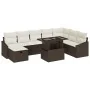 Juego de Sofá de Jardín de 9 piezas con Cojines Marrón Ratan de Polietileno von , Outdoor-Sofas - Ref: Foro24-3361187, Preis:...