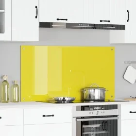 Protector de Cocina Amarillo 120x60x0,6 cm Vidrio