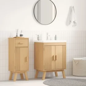 Gabinete base para fregadero 114x43x73,5 cm Madera maciza de pino de , Muebles de baño - Ref: Foro24-42001360, Precio: 85,83 ...