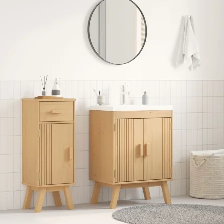 Gabinete base para fregadero 114x43x73,5 cm Madera maciza de pino de , Muebles de baño - Ref: Foro24-42001360, Precio: 85,83 ...