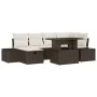 Juego de Sofá de Jardín de 7 Piezas con Cojines Marrón Poliratán by , Outdoor sofas - Ref: Foro24-3361207, Price: 552,28 €, D...