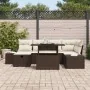 Juego de Sofá de Jardín de 7 Piezas con Cojines Marrón Poliratán by , Outdoor sofas - Ref: Foro24-3361207, Price: 552,28 €, D...