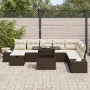 Juego de Sofá de Jardín de 9 Piezas con Cojines Marrón de Poliratán by , Outdoor sofas - Ref: Foro24-3361227, Price: 640,03 €...