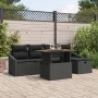Juego de Sofá de Jardín de 6 Piezas con Cojines de Rattán Poliéster Negro von , Outdoor-Sofas - Ref: Foro24-3361352, Preis: 4...