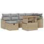 Conjunto de sofá de jardín de 7 piezas con cojines Beige Poliratán de , Sofás de exterior - Ref: Foro24-3361357, Precio: 523,...