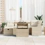 Conjunto de Sofá de Jardín de 7 Piezas con Cojines Beige Poliratán de , Sofás de exterior - Ref: Foro24-3361358, Precio: 546,...