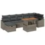 Conjunto de Sofá de Jardín de 8 Piezas con Cojines Gris de Ratán Polietileno by , Outdoor sofas - Ref: Foro24-3361363, Price:...