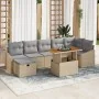 Juego de Sofá de Jardín de 8 Piezas con Cojines Beige Poliratán de , Sofás de exterior - Ref: Foro24-3361364, Precio: 558,71 ...