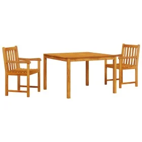 Conjunto de Comedor de Jardín de 3 Piezas en Madera Sólida de Acacia by , Garden tables - Ref: Foro24-3375645, Price: 292,19 ...