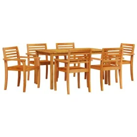 Conjunto de Comedor de Jardín de 7 Piezas de Madera Maciza de Acacia by , Garden tables - Ref: Foro24-3375664, Price: 504,51 ...