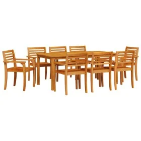Juego de Comedor de Jardín de 9 Piezas de Madera Sólida de Acacia de , Mesas de jardín - Ref: Foro24-3375674, Precio: 675,82 ...