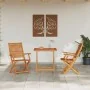 Conjunto de Bistro Plegable de 3 Piezas de Madera de Acacia by , Garden tables - Ref: Foro24-3375697, Price: 207,22 €, Discou...