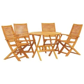 Juego de Comedor de Jardín de 5 Piezas de Madera de Acacia Sólida de , Mesas de jardín - Ref: Foro24-3375705, Precio: 368,18 ...