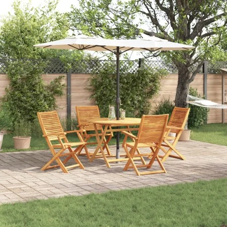 Conjunto de comedor de jardín de 5 piezas de madera maciza de acacia von , Gartentische - Ref: Foro24-3375709, Preis: 418,18 ...