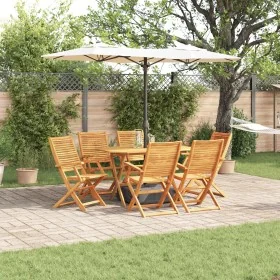 Conjuntito de Comedor de Jardín de 7 Piezas de Madera Sólida de Acacia von , Gartentische - Ref: Foro24-3375713, Preis: 530,4...