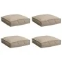 Cojín de Exterior Set de 4 Taupe Tela de Poliéster 40 x 40 x 8 cm von , Kissen für Stühle und Sofas - Ref: Foro24-42001593, P...