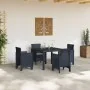 Conjunto de Comedor de Jardín de 5 Piezas con Cojines de Polirratán Antracita de , Mesas de jardín - Ref: Foro24-3378534, Pre...