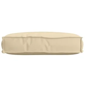 Cojín de palet para asiento beige 60x40x8 cm tela