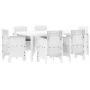 Conjunto de Comedor de Jardín de 7 Piezas con Cojines Blanco Poliratán | Foro24.es | Tu tienda online para hogar, jardín y más Foro24.es